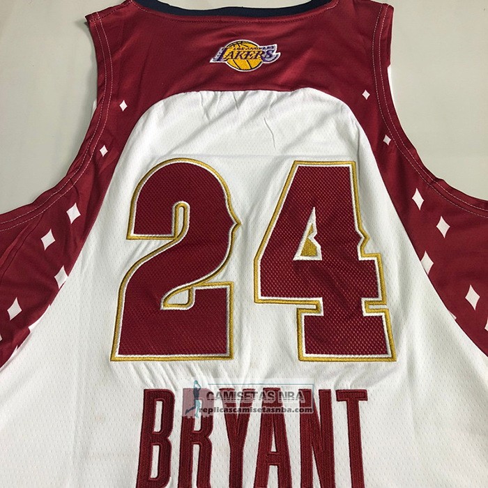 Camiseta All Star 2007 Los Angeles Lakers Kobe Bryant NO 24 Blanco